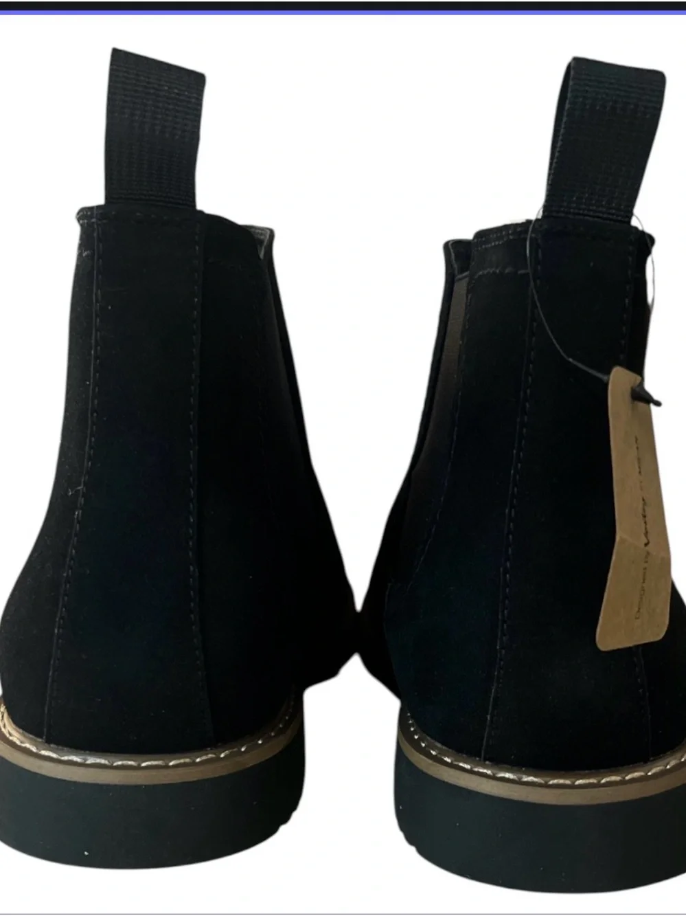 Men's Black Suede Chelsea Boots - Classic Slip-On Style